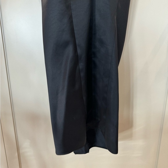 Marchesa beaded embellished illusion satin dress with front slit - Picture 12 of 16